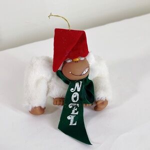 Vintage 70s Rodney Gorilla Christmas Ornament